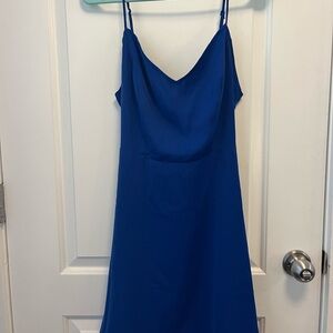 Lulu's Royal Blue Backless Dress
